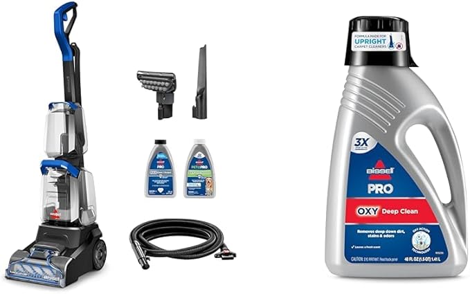Bundle of BISSELL TurboClean PET Upright Carpet &amp Upholstery Cleaner 3948 + Bissell pro OXY Deep Clean Formula 48 oz. (3156)