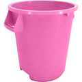 SPARTA Bronco 10 Gallon Trash Can Thick Polyethylene Bin NSF Certified Waste Container with Top Handles Bottom Handholds Reinforced Base and Stackable LLDPE 10 Gallon Pink (Pack of 6)