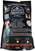 SnowCap Rust Stain Remover 4 lb Bag (Makes Up to 8 Gallons) for Well Sprinkler and Outdoor Rust on Concrete Driveways Pavers Vinyl and Wooden Fences Metal Biodegradable Formula Made in USA
