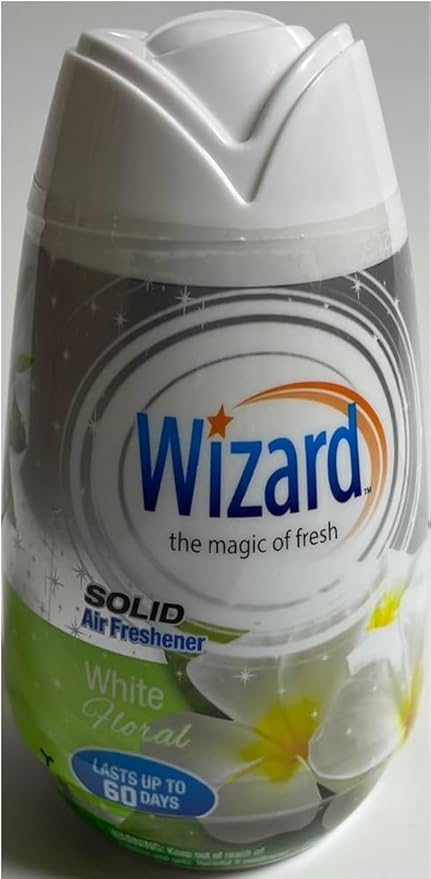 Wizard The Magic of Fresh gel Air Freshener solid air freshener 7.8 oz white floral (Pack of 12)