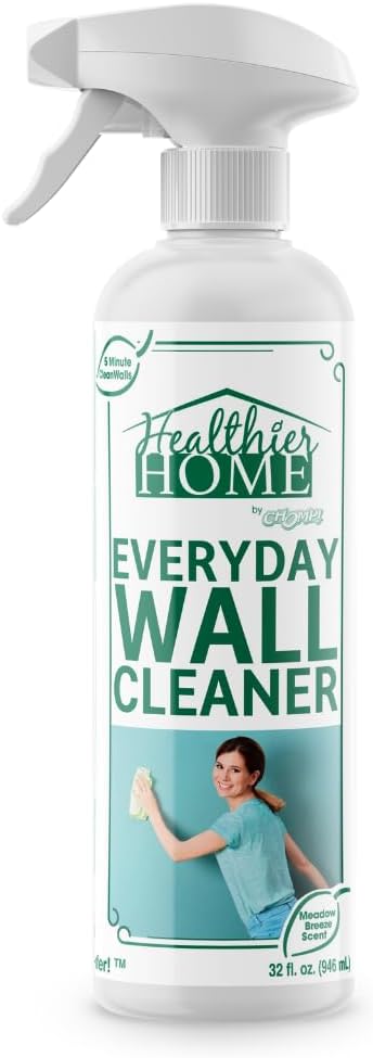 CHOMP! Painted Wall Cleaner Spray: Healthier Home 5-Minute CleanWalls 4-in-1 Multipurpose Ceiling and Baseboard Cleaning - Dirt Dust Odor and Stain Remover - 32 Oz (Meadow Breeze)……