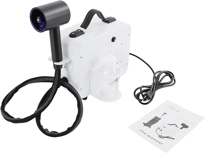 Nano Hair Steamer Machine Handheld Steam Gun with Adjustable Mist Hair Salon Spray Humidifier Tool for Homes Beauty Hospitals Offices Pet Stores 11.83oz Tank Negative Ion Blue Light