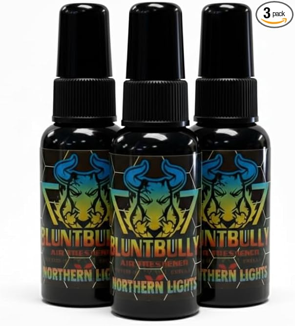Blunt Bully Air Freshener (Northern Lights) (3 Pack) Premium Oil Based Air Freshener Spray. Long-Lasting Room Bathroom Office &amp Car Scent | Eliminates Odors from Smoke Pets &amp More