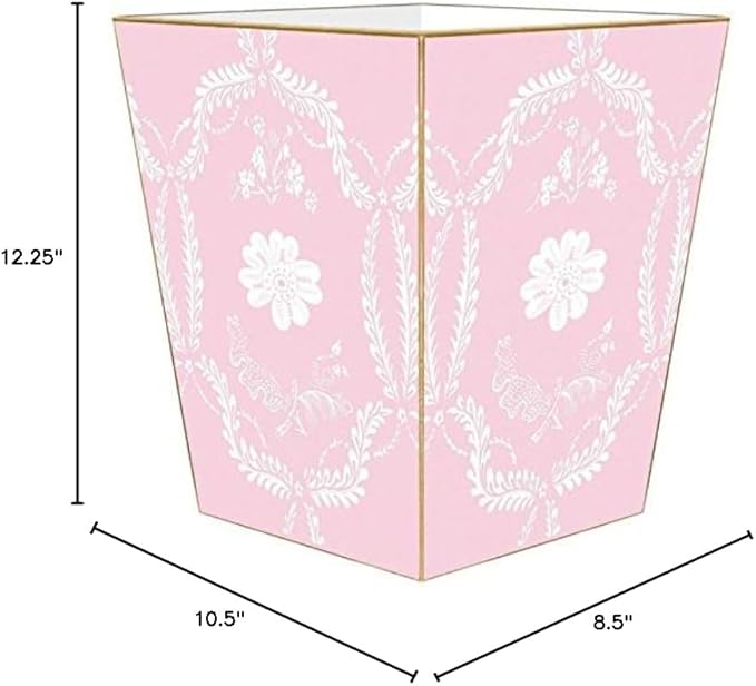 Marye-Kelley WB530-Pink Provencial Wastepaper Basket