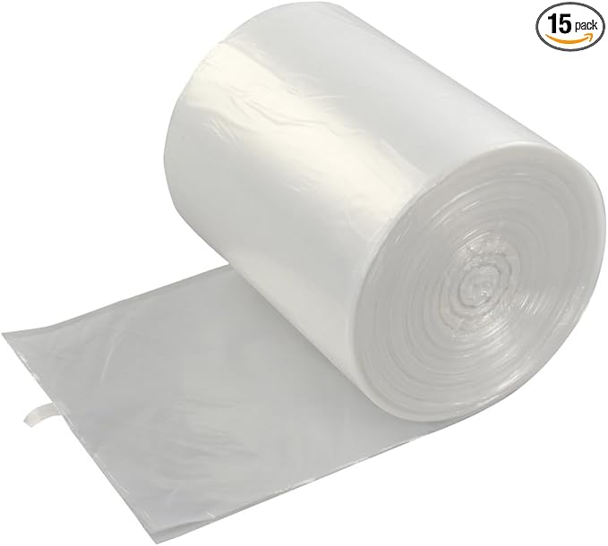 4 Gallon Clear Trash Bag 1500 Counts Small Garbage Bag 15 Rolls