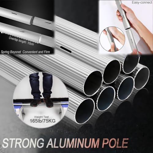 Glass Cleaning Brush Home Water Fed Telescopic Pole Kit Solar Panel Brush Rotating for Photovoltaic PanelTelescopic Roof Cleaning Brush with Water Pipes and Brooms Extendable Pole for High