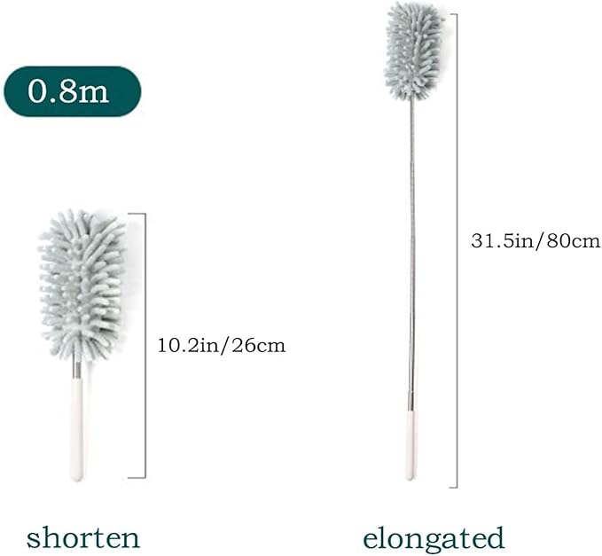 Cleaning BrushDusting Brush Nordic Wind Cleaning Duster Duster Duster Desktop Sweep Telescopic Duster Brush Chicken Feather Duster Cleaning Tool Duster(Green)