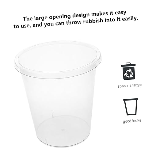 Mobestech No Lid Trash Can Wastebasket for Kitchen Bathroom Living Room and Bedroom Stylish Easy to Use for Keeping Spaces Tidy