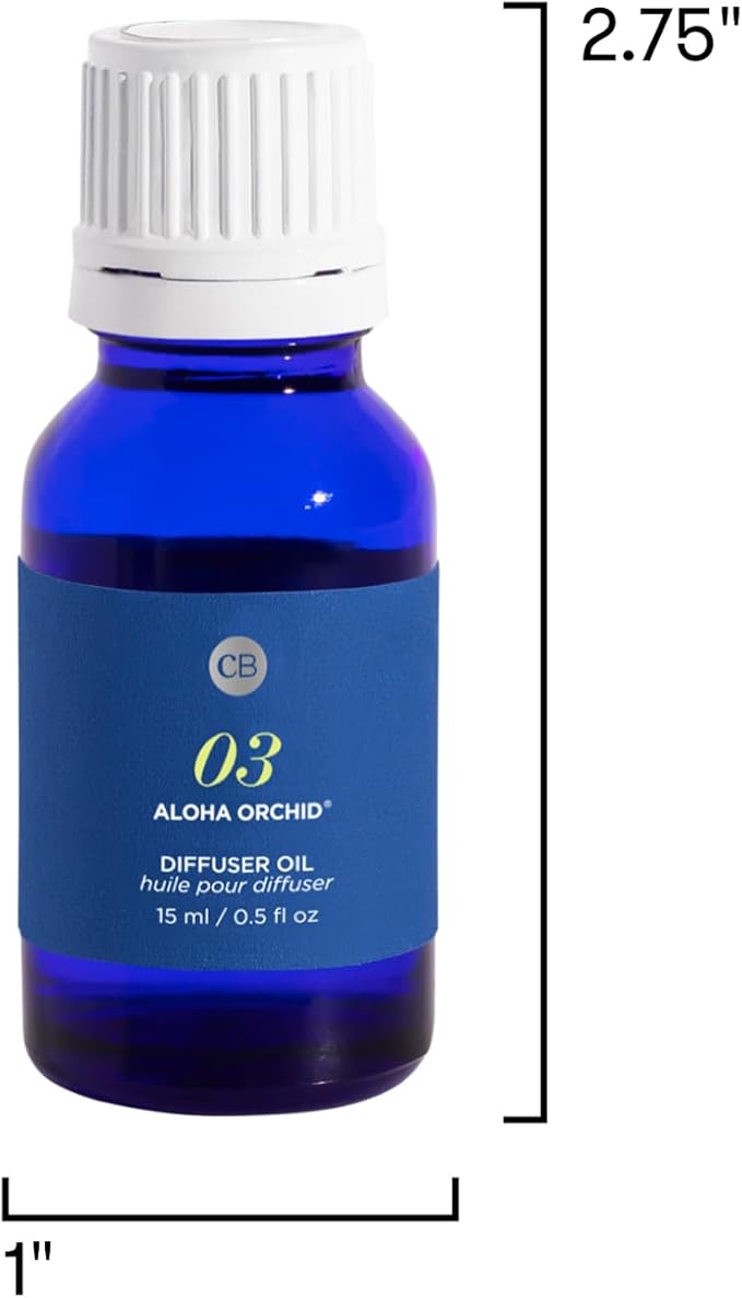 Capri Blue Diffuser Oil Refill - Premium Fragrance Oil - Use with Electric or Ultrasonic Diffusers for Home - Long Lasting Floral Scent (Aloha Orchid 0.5 fl oz)