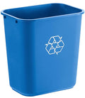 SEDLAV 28 Qt. / 7 Gallon Blue Rectangular Recycling Wastebasket (4)