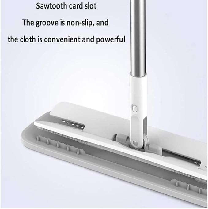 360 Degree Spin Mop with Large Microfiber Pads Flat Mop Floor Telescopic Handle Home Windows Kitchen Floor