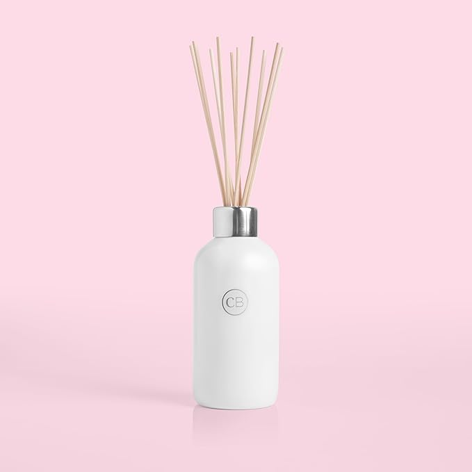 Capri Blue Volcano Reed Diffuser Set - Includes Reed Diffuser Sticks Fragrance Oil and Glass Bottle - Luxury Scented Room Freshener - White (8 fl oz)