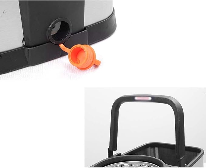Mop Bucket - Rotary Stainless Steel Free Hand Wash Household Automatic Good God Drag MOP