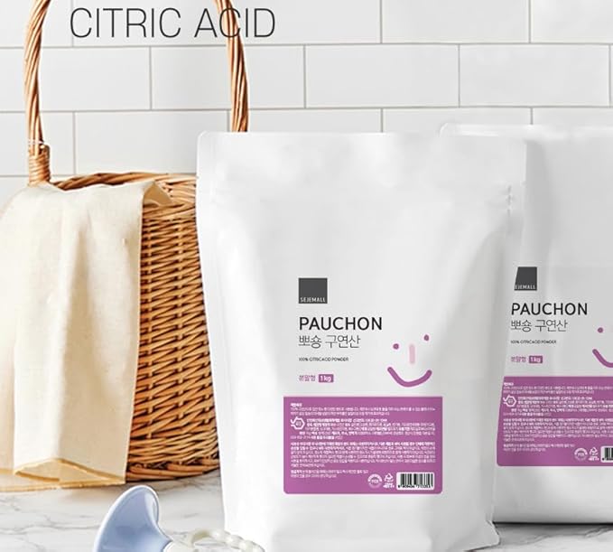 PAUCHON Pure Citric Acid Powder 1 Bag 1kg / 35.27oz - 100% Food Grade EWG Green Grade Multi-Purpose Cleaner for Kitchen Bathroom Fruits &amp Vegetables Natural Descaler &amp Deodorizer