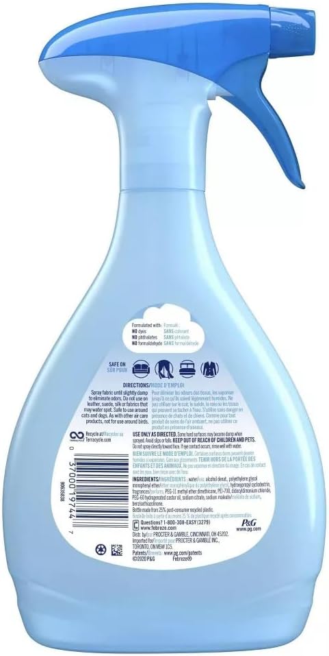 Febreze Fabric Refresher Value Pack Pet Odor Eliminator and Extra Strength Fabric Deodorizer 27 Fl Oz Pack of 2