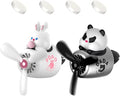 2 Pieces Car Air Fresheners Cute Bear Pilot Car Diffuser Propeller Air Outlet Vent Fresheners Suitable for Automotive Interior Decoration (Chubby)
