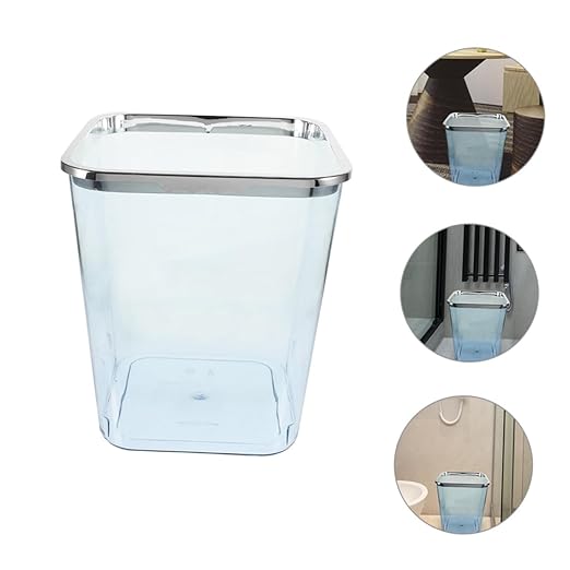 Large Wastebasket Pressure Ring Plastic Garbage Can Kitchen Trash Can Office Trash Bin for Bedroom Decor