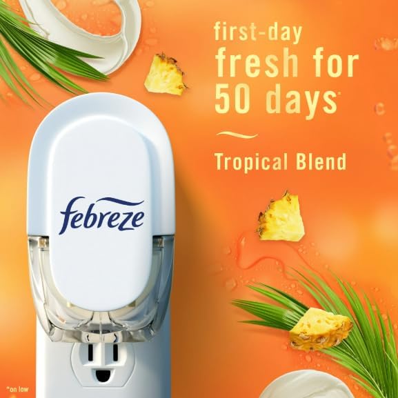 F.e.b.r.e.z.e Luxe (1 Refill) of 0.87 Fl Oz + Starter Kit (Tropical Blend)