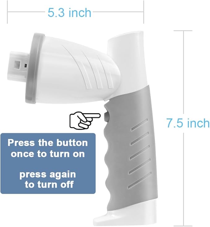 Electric Spin Scrubber IEZFIX Electric Cleaning Brush Bathroom Shower Scrubbing Cleaner Brush Power Scrubber Cordless with 4 Replaceable Brush Heads for Bathtub Tile Floor Toilet Kitchen - Blue