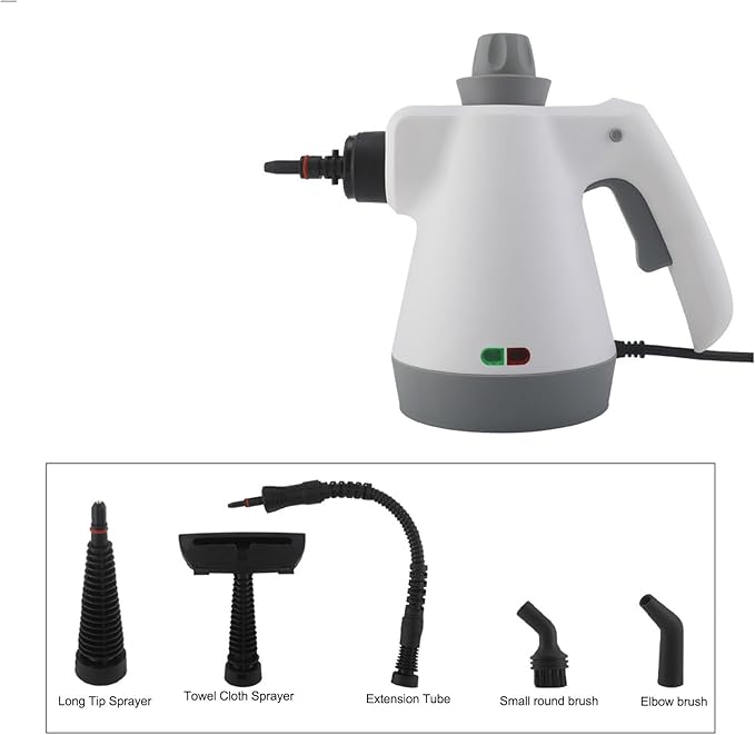 Handheld Steam Cleaner with Multiple Spray Nozzles Multifunction Portable Steam Machine with Indicator Light for Home Car Handheld Steam Cleaner (US Plug 110V)