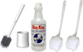Ring King Toilet Ring Remover Bundle of Ring King Toilet Bowl Cleaners Liquid 32oz + Ring King Toilet Bowl Mop for Deep Clean Pack of 2 Long Plastic Handled Swab Silicone Toilet Brush and Holder Set