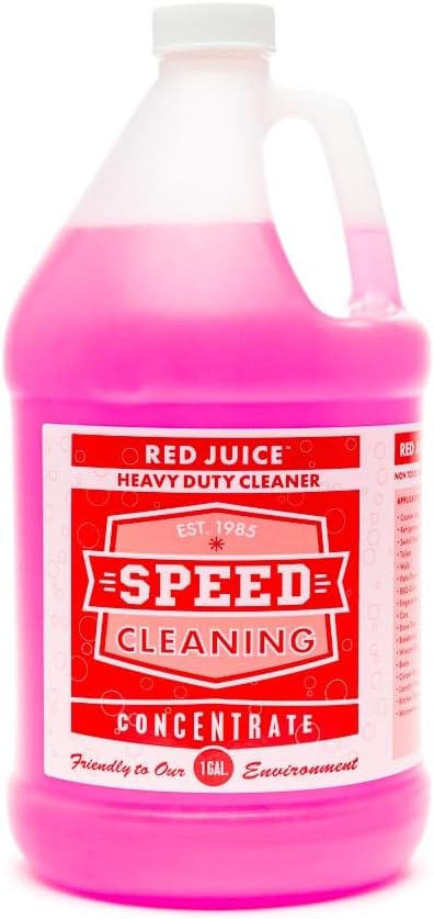 Speed Cleaning Red Juice All-Purpose Heavy Duty Cleaner &amp Degreaser Non-Toxic Concentrated Formula. (Gallon Size Concentrate)