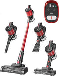 Hearten Cordless Vacuum Cleaner for Home use Strong Suction (redd)