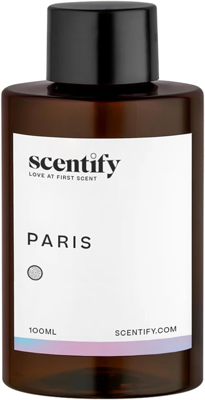 Scentify Paris Aroma Oil Refill Scent for Oil Diffusers - Berry Floral Amber Powdery Scents - Luxurious Relaxing Aromatherapy Diffuser Fragrance 100ml 3.38 oz