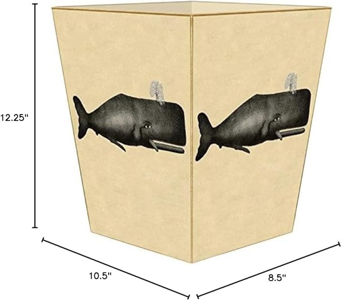 Marye-Kelley WB2778 - Vintage Grey Whale Wastepaper Basket