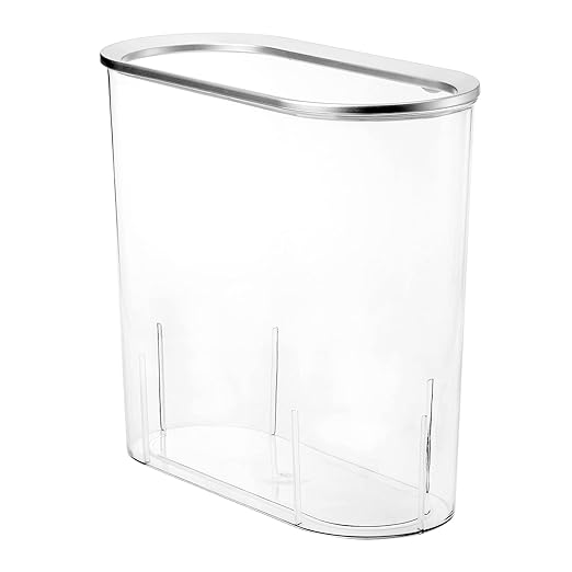 Okllen 2 Pack Clear Small Trash Can Plastic Rectangle Wastebasket Trash Bin Garbage Container Slim Trash Can for Bathroom Kitchen Dorm Home Office 12.4 L x 5.3 W x 11 H