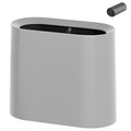 SUBEKYU 2.3 Gal Trash Can for BathroomSmall Office Garbage Can for KitchenSlim Rectangular Waste BinPlasticGrey