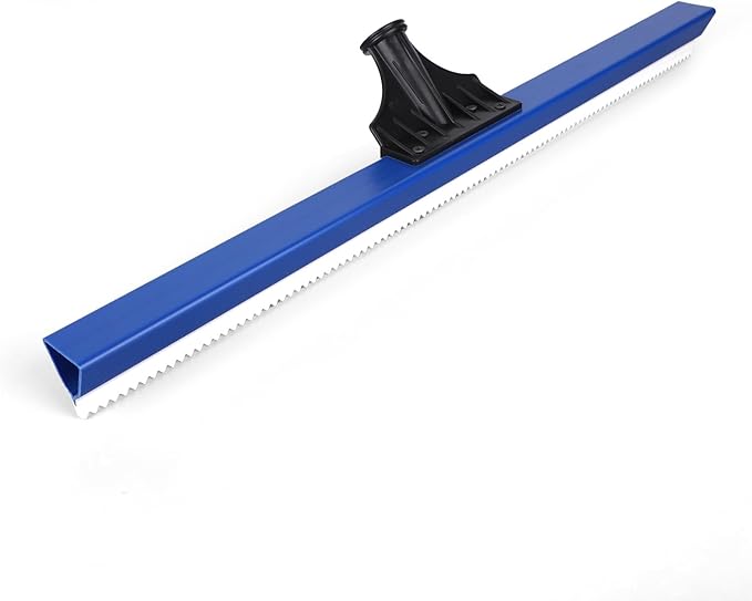 23.6in/60cm Epoxy Squeegee with 0.16in/0.4cm Notched Teeth Floor Squeegee for Self Leveling Cement Urethane Epoxy Floor Tool for Garage Driveway Wall Applications