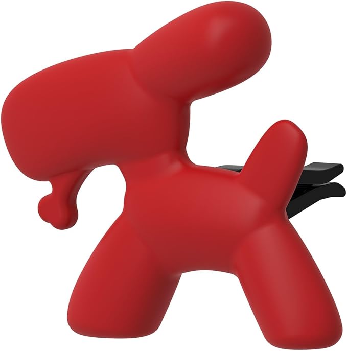 Car Air Freshener Clips - Alcohol-Free Solid Dog Perfume for Long-Lasting Aromatherapy &amp Interior Decor(Q100-Red)