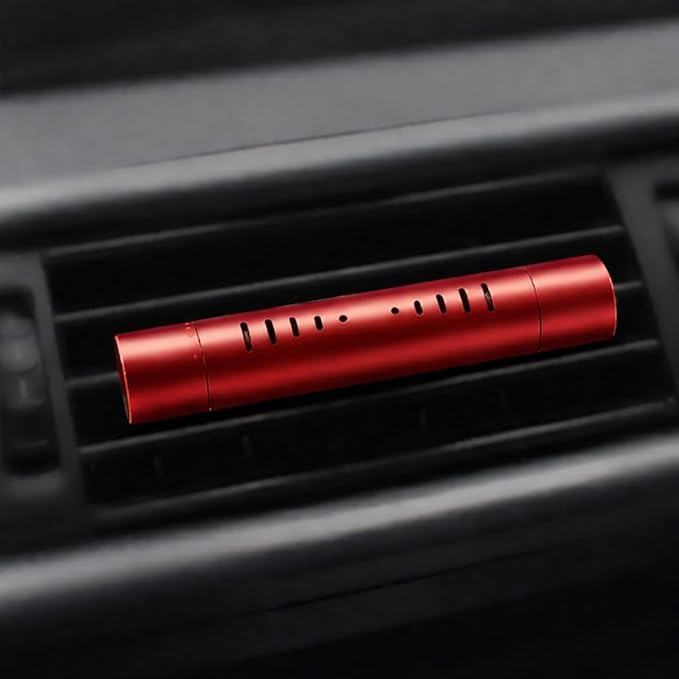 iPick Image for Ford Mustang GT Red Aluminum Car Vent Air Freshener Clip with adjustable window and 10 Refill Sticks - Official Licensed