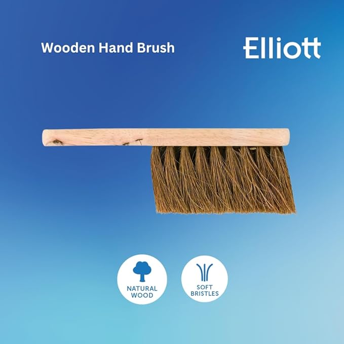 Elliott Natural Coconut Fibre FSC Certified Hand Brush with Soft Bristles – Heavy Duty Ideal for Indoor use Homes Kitchens and Spring Cleaning