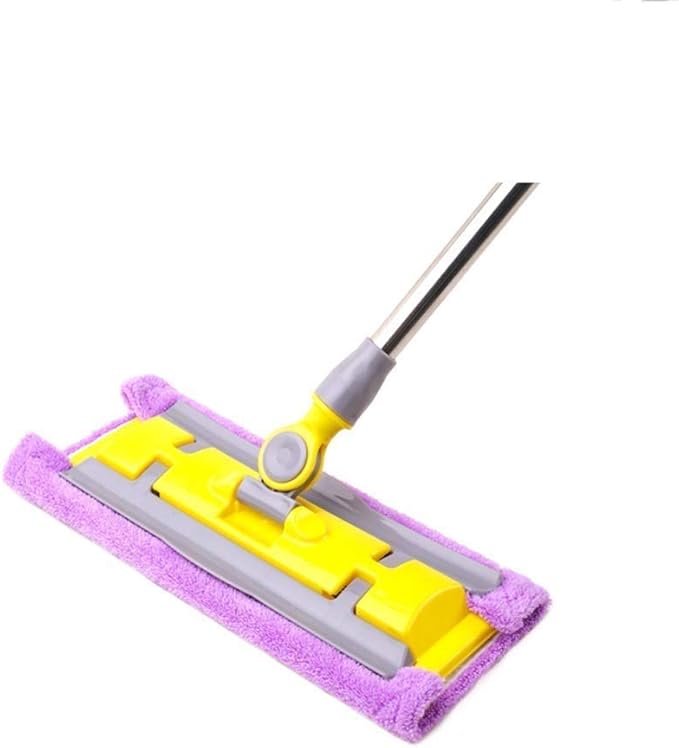 Mop - Professional Microfiber Mop Rotating Hardwood Floor Mop with Stainless Steel Handle and Washable Reusable Flat Mop Pads for Wet