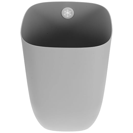 VICASKY Large Capacity Kitchen Wastebasket with Bag Fixer PP Material Garbage Bucket for Home Office Bedroom Bathroom Practical Rubbish Bin in Gray