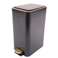 12L Slim Step Trash Can with Lid Soft Close 15.5 x 12 x 8.6in Size Stainless Steel Trash Bin Rectangular Wastebaskets Bin for Living Room Bedroom Office (Black)