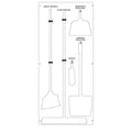 Clean &amp Sweep 5S Shadow Board/Wall Mount Broom Holder 68 x 30 Board 5S Cleaning Station - Board Only Tools Sold Separately Made in The USA by AccuformNMC White/Black PSB614WTWT