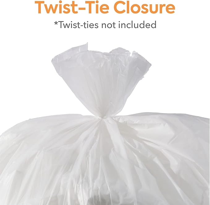 Professional 30-33 Gallon Trash Bag 33 x 40 High Density 16 mic Natural 250 Bags/Box