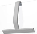 dancemoon JustHang Shower Squeegee for Glass Doors All-in-One Piece Silicone Squeegee with Built-in Hook for Bathroom Window Mirror Tile Wall Car Streak-Free Bathroom Cleaner Tool10 Inch Gray