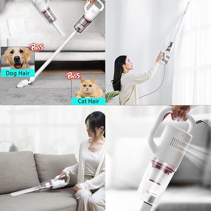 Stick Corded Handheld Vacuum Cleaner 26ft Cord Electric Broom for Pet Hair Hardwood Floor Cat Litter Cleaning