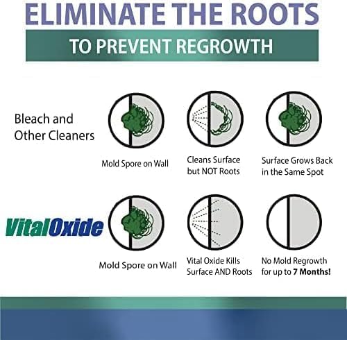 Vital Oxide Disinfectant Deodorizer Cleaner Food-Contact Sanitizer Virucide – (EPA registration #82972-1) – Kills Mold &amp Mildew Eliminates Odors –32 oz 2 Pack