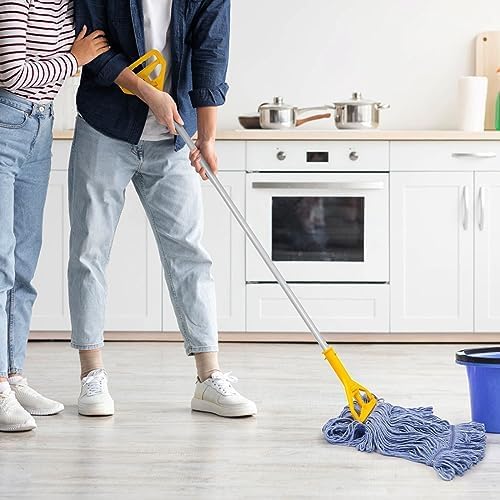 6 Pack Heavy Mop Replace Headmop Head ReplacementCommercial mop HeadsReusable Mop Head Refills-Replacement Mop Heads SuitableWet Industrial Blue Cotton Looped End String Head Refill (Blue)