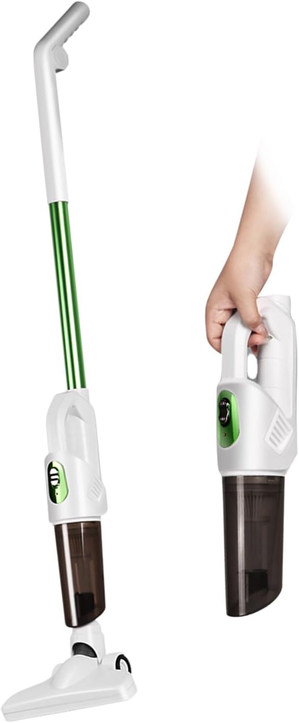 Tnfeeon Vacuum Cleaner 20000PA Powerful Suction Rechargeable Stick Vacuum Cleaner 2 in 1 Portable Low Noise Large Capacity Handhold Car Vacuum for Home Office Car (Green)