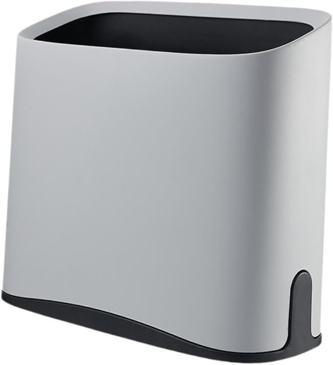 Trash Can Floor Dustbin Versatile Study Modern Waste Bin Waste Basket Garbage Bin for Home Bathroom Under Desk Shop Office Gray