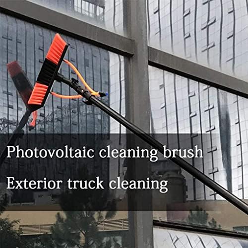 Window Cleaning Brush Telescopic Window Cleaning Pole Window Cleaner Kit Water/Hose Powered Pole Photovoltaic and Solar Panel Cleaning