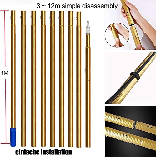 Glass Cleaning Brush Home Water Fed Telescopic Pole Kit Solar Panel Brush Rotating for Photovoltaic PanelExtendable Window Cleaning kit 11m Conservatory Roof Cleaning Kit Solar Panel Clean