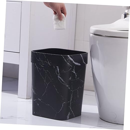 Capacity Square Waste Basket Plastic Office Trash Can Bathroom Accessories Decor