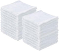 Superio Terry Cloth Rags White Washcloths 100% Cotton 12 Cleaning Cloths Kitchen Towels Facial Washcloth Spa Cloths Hand Towel Small Lint Free Rags for Multi-Purposes (24 Pack)